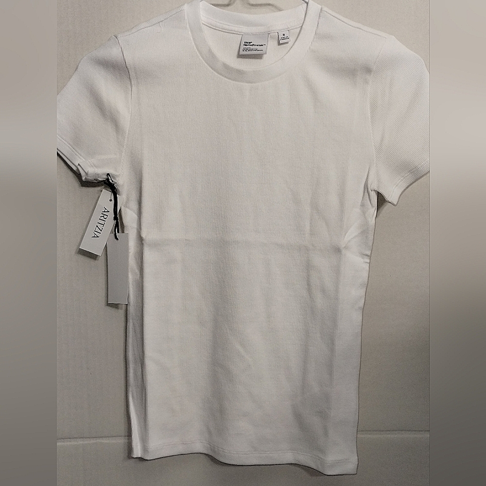 HomeStretch™ Rib Crew T-ShirtStretchy ribbed cotton crewneck t-shirt